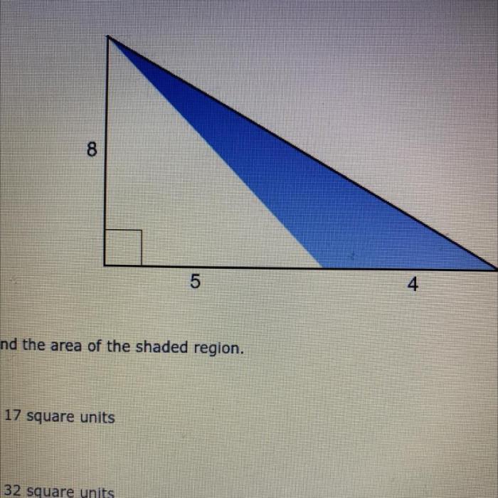 The area of abed is 49 square units