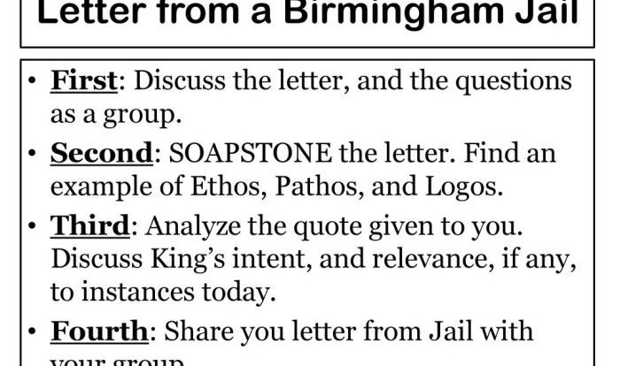 Letter from a birmingham jail worksheet