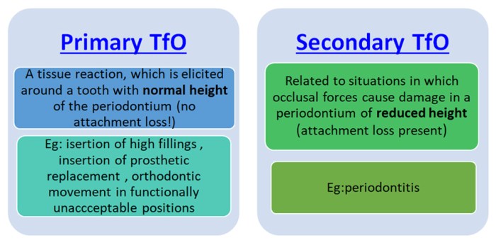 Primary vs secondary occlusal trauma