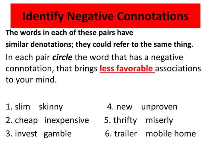 Connotation denotation